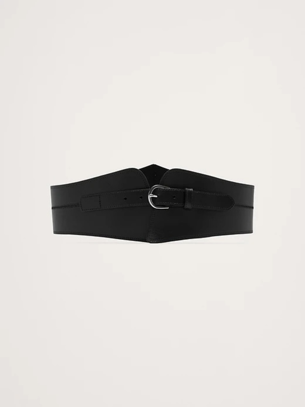 Banana Republic Brown Wide Waist Belt with Gold Buckle